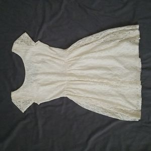 Off-White Lace Dress Size 3/4